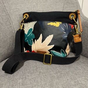 Fossil Floral Canvas Shoulder Bag